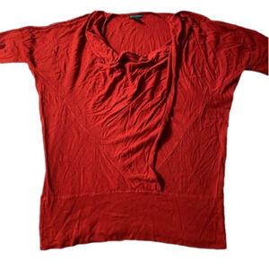 “DESIGN 365” Orange Plus Sized Wrap Sweater Size 1X, VGUC